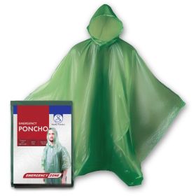 Adult Emergency Poncho (Color: Green)