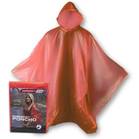 Adult Emergency Poncho (Color: Red)